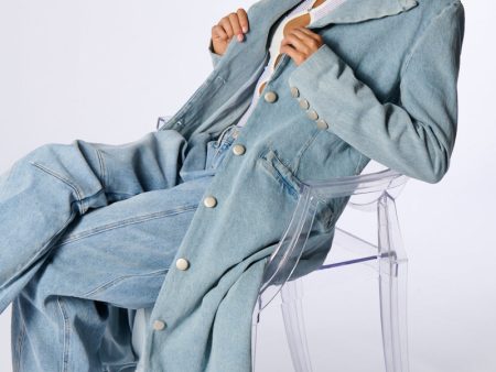 DIVINE TIMING DENIM TRENCH Hot on Sale