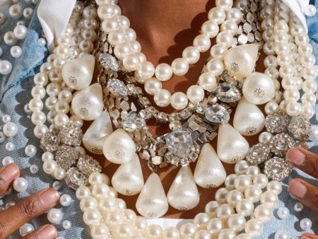 PEARL PLEASE STATEMENT NECKLACE Hot on Sale