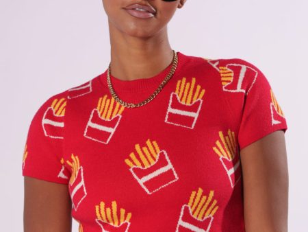 FRY LOVERS KNIT TEE on Sale