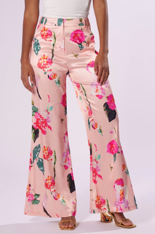 BLOSSOM SATIN TROUSERS Online Hot Sale