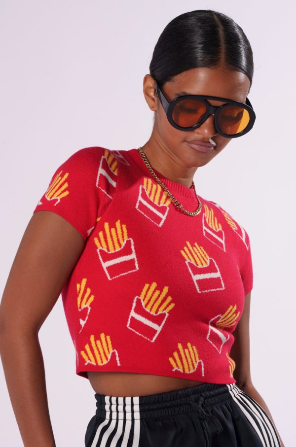 FRY LOVERS KNIT TEE on Sale