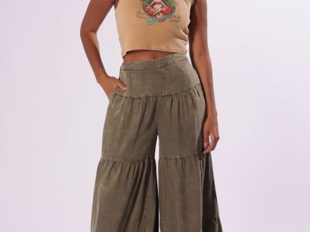 INDIE WASHED WIDE LEG PANT Online now