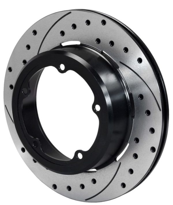 Wilwood Rotor-1.91in Offset-SRP-BLK-Drill-LH 12.19 x .810 - 5 x 5.75in Floater Fashion