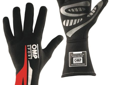 OMP Os 60 Gloves Black White XL (Fia Sfi) Discount