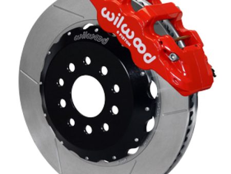 Willwood 63-87 Chevy C10 C15 AERO6 Front Brake Kit Red Caliper 14.25in GT Slotted Rotor For Cheap