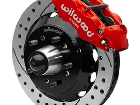 Wilwood Superlite 6R Front Brake Kit for 63-87 Chevy C10 Prospindle13.06 in Diameter, Red Calipers Supply